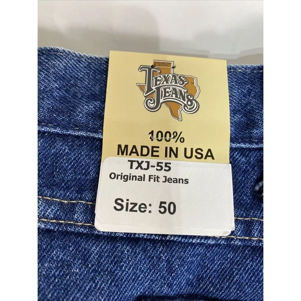 NWT Texas Jeans‎ Men 50X  — Sz 46x27 Original fit Straight leg Blue denim USA